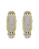 Lagos Lagos 18K Yellow Gold & Sterling Silver Caviar Lux Diamond Huggie Hoop Earrings, 0.41 tcw - 2