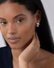 Lagos Lagos 18K Yellow Gold & Sterling Silver Glacier Smoky Quartz Caviar Beaded Large Half Hoop Earrings - 2
