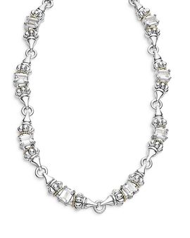 Lagos Lagos 18K Yellow Gold & Sterling Silver Glacier White Topaz Collar Necklace, 16