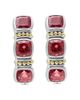 Lagos Lagos 18K Yellow Gold & Sterling Silver Rittenhouse Rhodolite Garnet Half Hoop Earrings - 1