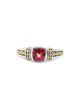 Lagos Lagos 18K Yellow Gold & Sterling Silver Rittenhouse Rhodolite Garnet Solitaire Beaded Ring - 5