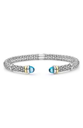 LAGOS LAGOS 2-Tone Swiss Blue Topaz Versa Cuff 