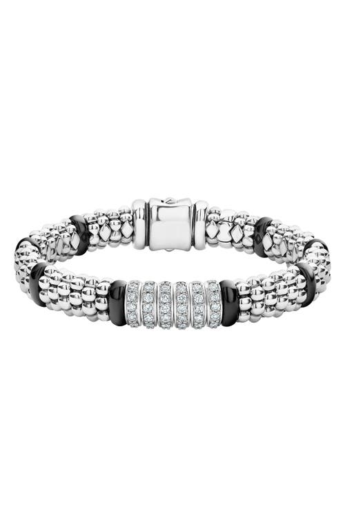 LAGOS LAGOS Black Caviar Diamond 6-Link Bracelet