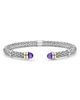 LAGOS LAGOS Caviar 18k Gold & Sterling Silver Green Quartz 7-Inch Torque Bracelet - 1