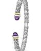 LAGOS LAGOS Caviar 18k Gold & Sterling Silver Green Quartz 7-Inch Torque Bracelet - 3