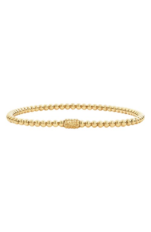 LAGOS LAGOS Caviar 18K Gold Ball Stretch Bracelet 
