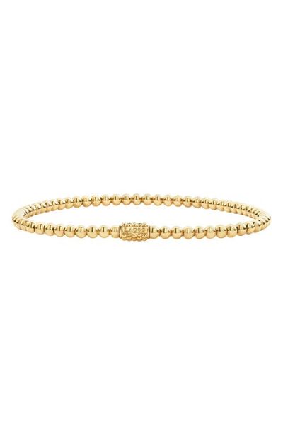 LAGOS LAGOS Caviar 18K Gold Ball Stretch Bracelet 