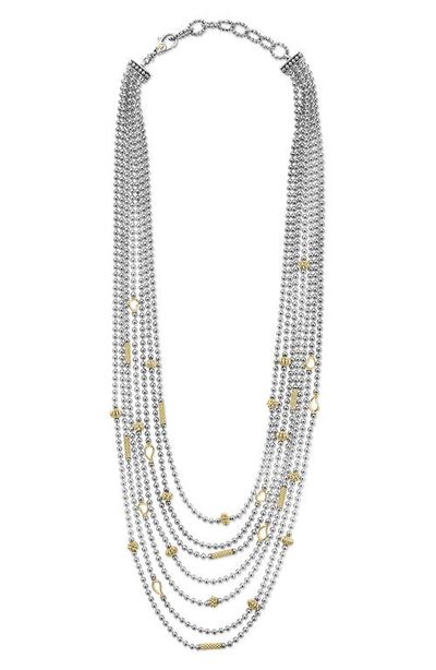 LAGOS LAGOS Caviar Icon Elements 18-Inch 5-Strand Necklace