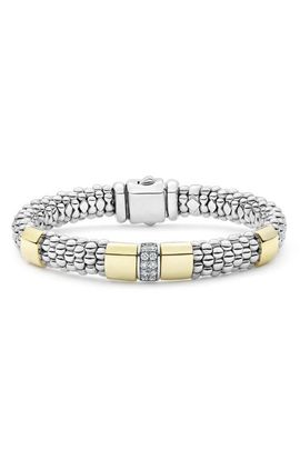 LAGOS LAGOS Caviar Lux Diamond Rope Station Bracelet