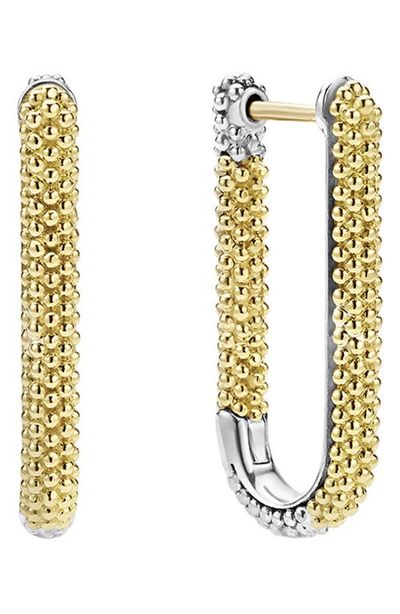 LAGOS LAGOS Caviar Lux Two-Tone Mini Hoop Earrings