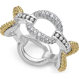 LAGOS LAGOS Caviar Luxe Diamond Link Ring