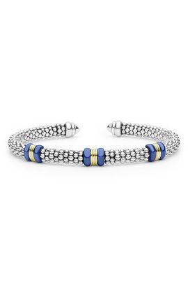 LAGOS LAGOS Caviar Marine Ceramic & 18k Gold Cuff
