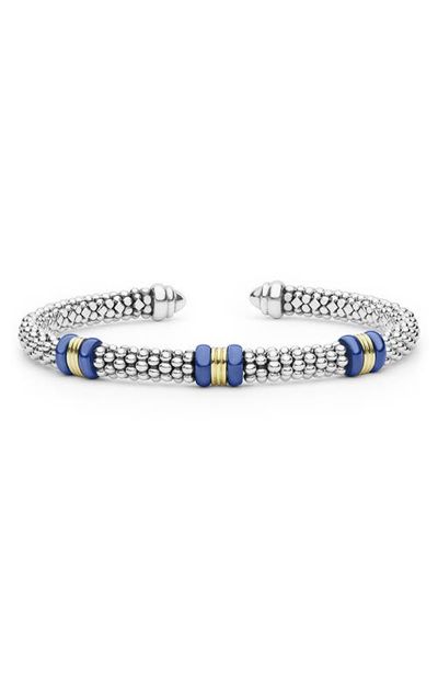 LAGOS LAGOS Caviar Marine Ceramic & 18k Gold Cuff