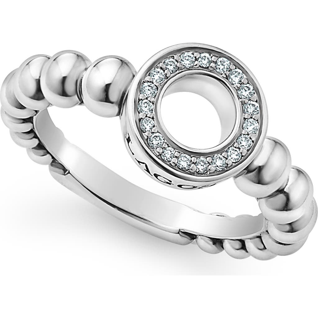 LAGOS LAGOS Caviar Spark Diamond Open Circle Ring