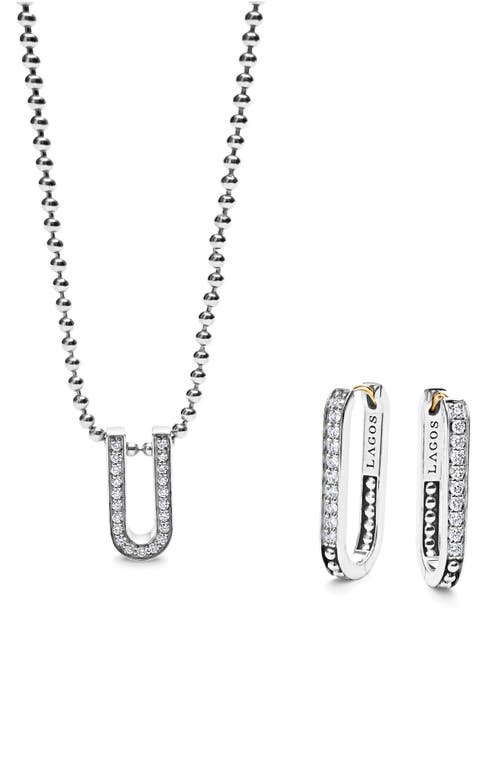 LAGOS LAGOS Caviar Spark Diamond Pendant Necklace & Earrings Set