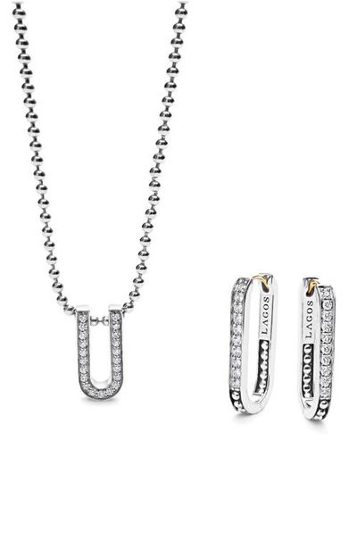 LAGOS LAGOS Caviar Spark Diamond Pendant Necklace & Earrings Set