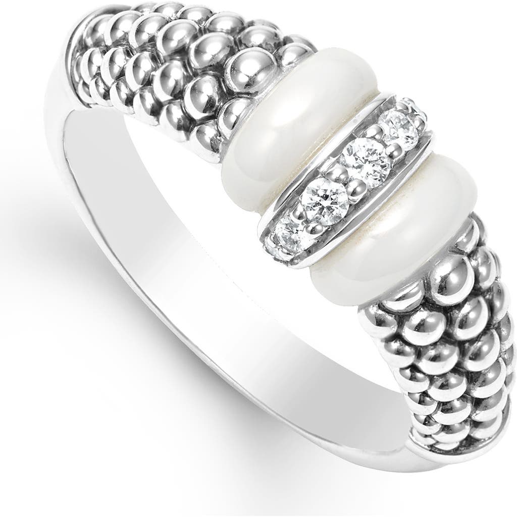 LAGOS LAGOS Ceramic Caviar Diamond Ring