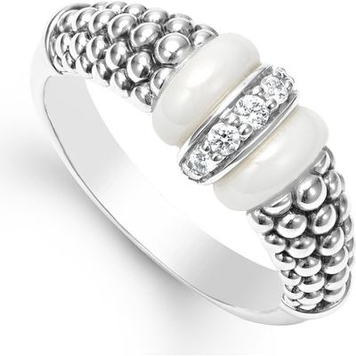 LAGOS LAGOS Ceramic Caviar Diamond Ring