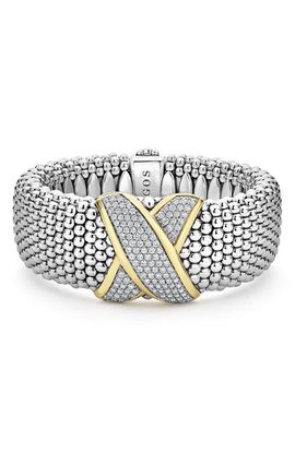 LAGOS LAGOS Embrace Pavé Diamond & Caviar Bracelet