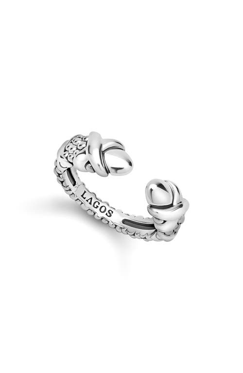 LAGOS LAGOS Embrace Sterling Silver Caviar Band Ring 