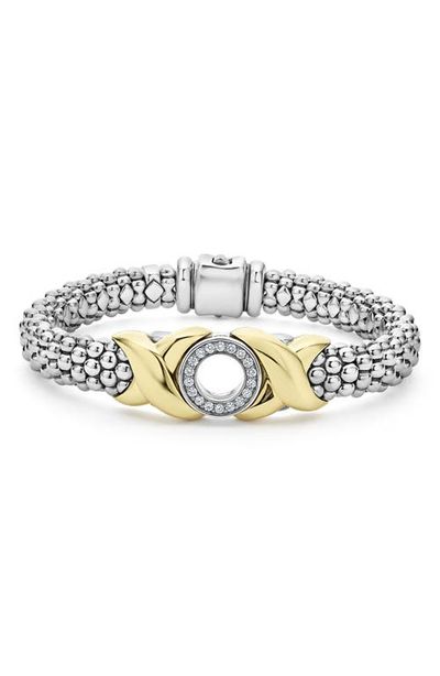 LAGOS LAGOS Embrace XO Pavé Diamond Caviar Bracelet