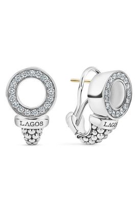 LAGOS LAGOS Enso Diamond Caviar Circle Earrings
