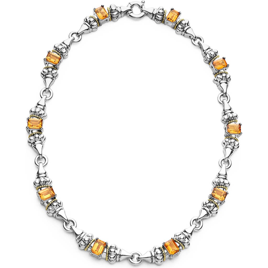 LAGOS LAGOS Glacier Citrine Link Necklace 