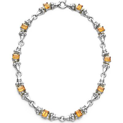 LAGOS LAGOS Glacier Citrine Link Necklace 