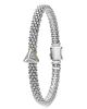 Lagos Lagos Ksl 18K Yellow Gold, Sterling Silver and Diamond Pyramid Caviar Beaded Bracelet - 3