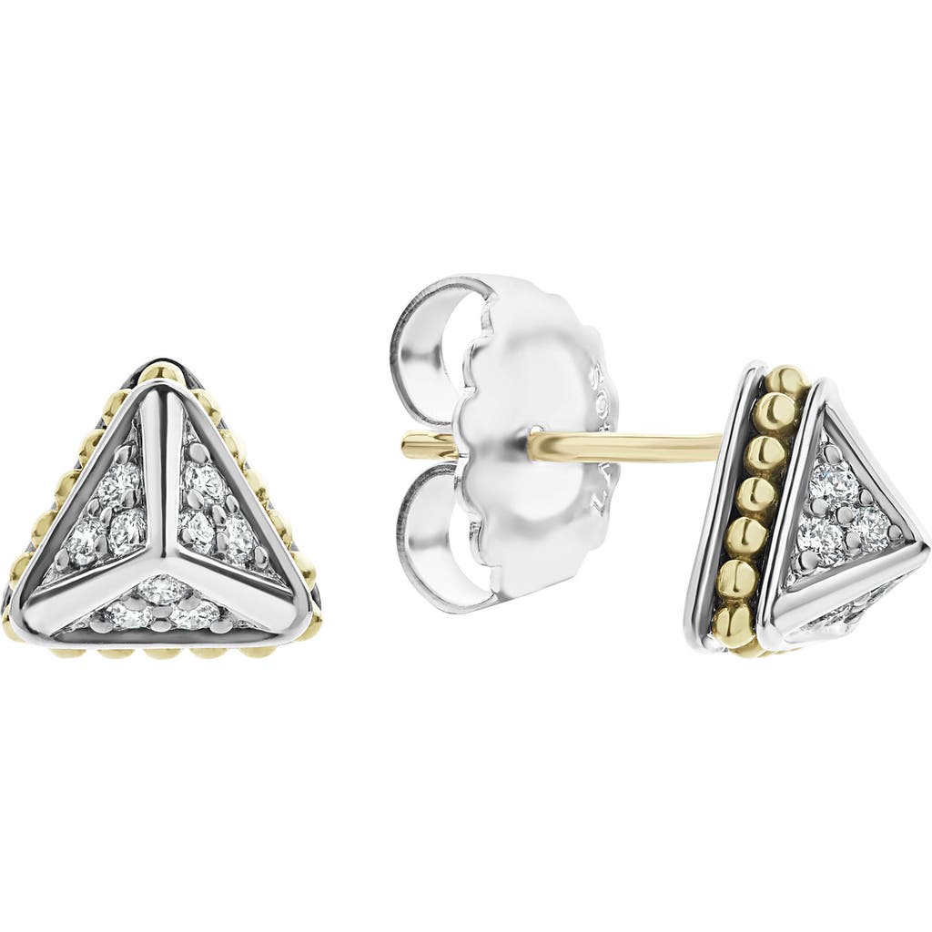 LAGOS LAGOS KSL Lux Diamond Pyramid Stud Earrings