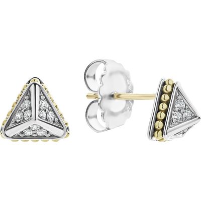 LAGOS LAGOS KSL Lux Diamond Pyramid Stud Earrings