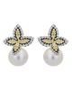 LAGOS LAGOS Luna Pearl Floral Cap Drop Earrings - 1