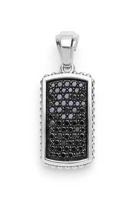 LAGOS LAGOS Men's Anthem Black Diamond ID Tag