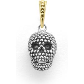 LAGOS LAGOS Men's Anthem Sterling Silver Caviar Skull Pendant