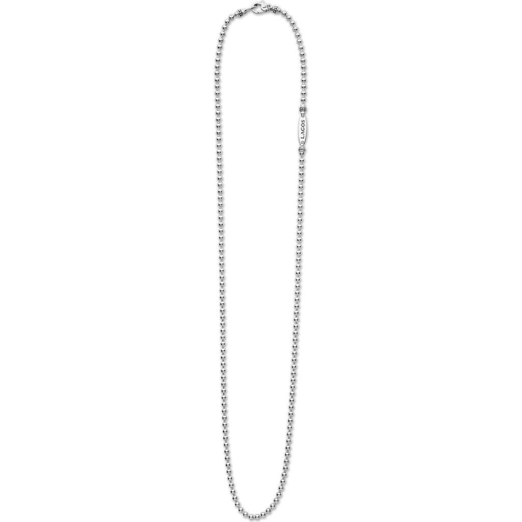 LAGOS LAGOS Men's Signature Caviar Sterling Silver Beaded Ball Chain Necklace 