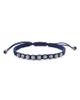 Lagos Lagos Men's Sterling Silver Anthem Caviar Bead Navy Blue Macrame Bracelet - 1