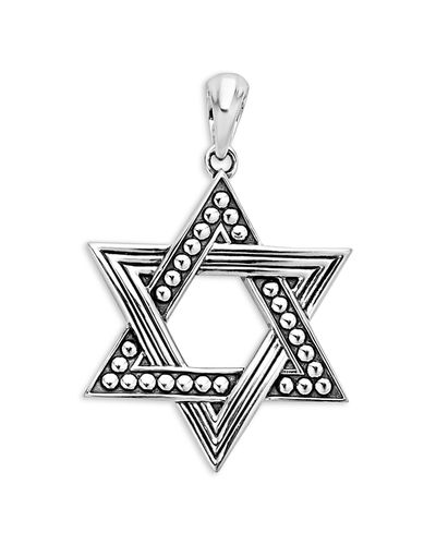 Lagos Lagos Men's Sterling Silver Anthem Star of David Pendant