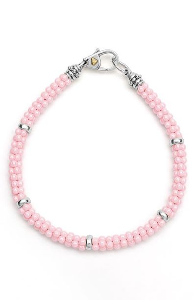 LAGOS LAGOS Pink Caviar Ceramic Beaded Station Bracelet (Nordstrom Exclusive)
