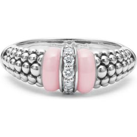 LAGOS LAGOS Pink Caviar Diamond Ceramic Ring (Nordstrom Exclusive) 