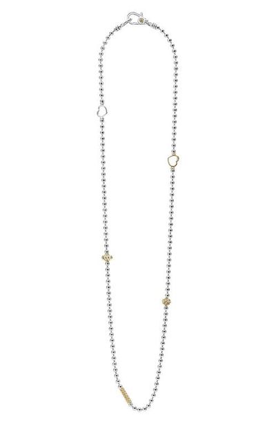 LAGOS LAGOS Signature Caviar Beaded Station Necklace