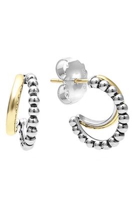 LAGOS LAGOS Signature Caviar Double Mini Hoop Earrings (Nordstrom Exclusive)