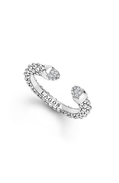 LAGOS LAGOS Signature Caviar Pavé Diamond Versa Ring