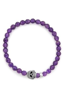 LAGOS LAGOS Signature Caviar Skull Stone Stretch Bracelet