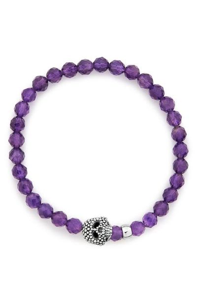 LAGOS LAGOS Signature Caviar Skull Stone Stretch Bracelet