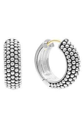 LAGOS LAGOS Signature Caviar Sterling Silver Huggie Hoop Earrings (Nordstrom Exclusive) 