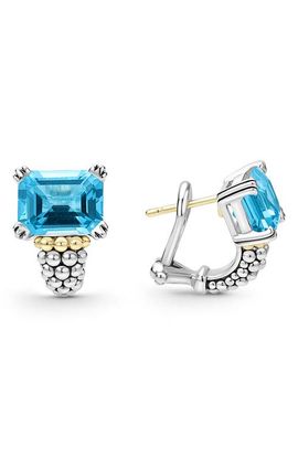 LAGOS LAGOS Small Glacier Blue Topaz Half Hoop Earrings