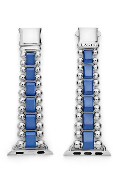 LAGOS LAGOS Smart Caviar Ceramic & Sterling Silver Apple Watch® Watchband