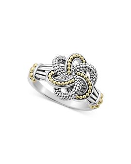 Lagos Lagos Sterling Silver & 18K Yellow Gold Love Knot Ring