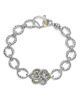 Lagos Lagos Sterling Silver & 18K Yellow Gold Love Knot Station Bracelet, 8 - 1