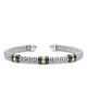Lagos Lagos Sterling Silver & 18K Yellow Gold White Caviar Cuff Bracelet - 1